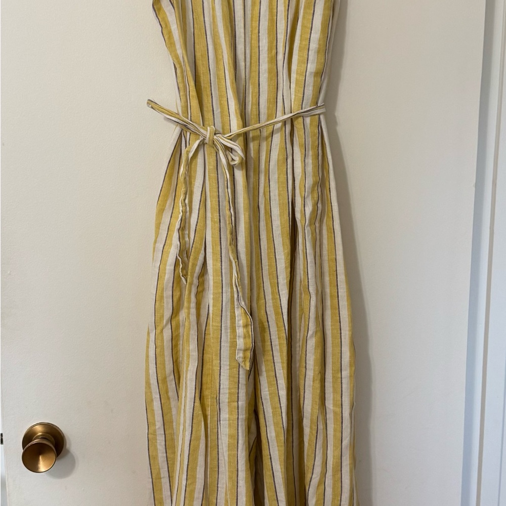 Rachel Zoe Linen Striped Jumpsuit